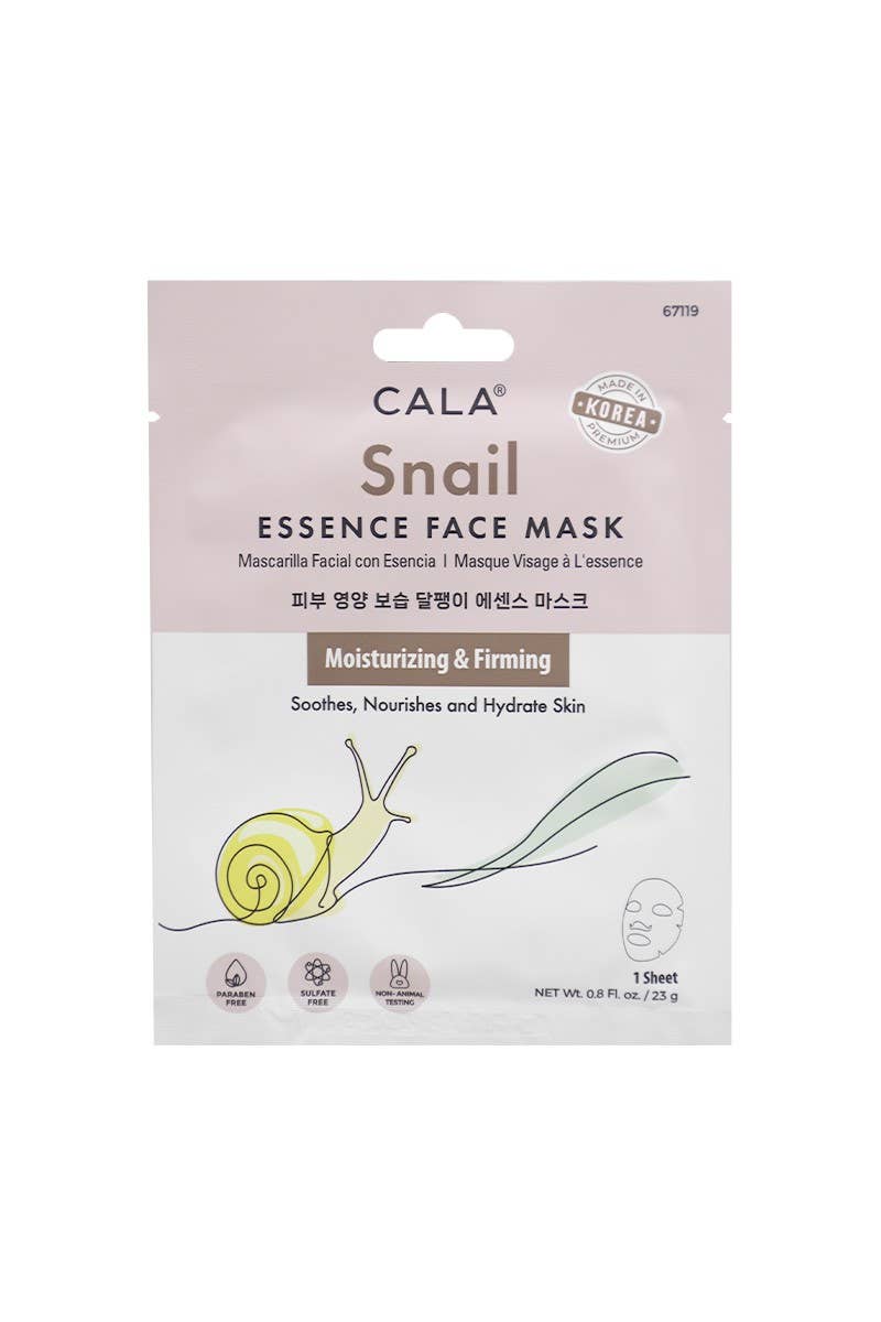 CALA Snail Essence Facial Sheet Masks 5pk