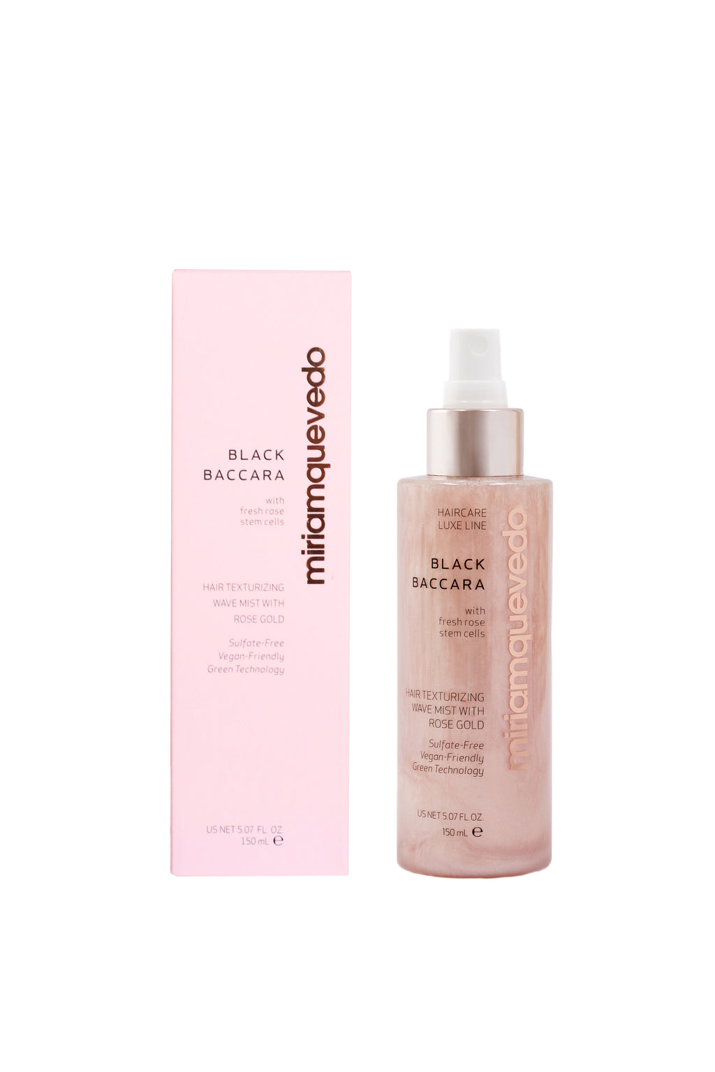 Black Baccara Hair Texturizing Wave Mist With Rose Gold