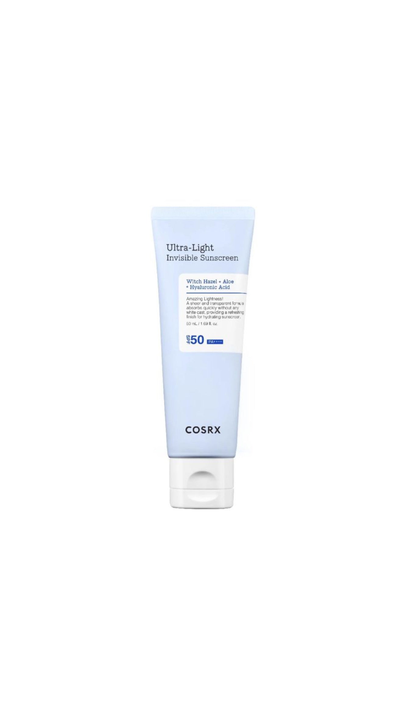 COSRX
ULTRA-LIGHT INVISIBLE SUNSCREEN SPF50 PA++++