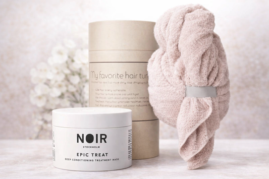 Epic Treat Deep Treatment Mask & Harah Hairtowel Pakkedeal Beige/rosa